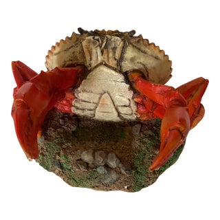 1960s Red Crab Naturalistic Sculpture Coastal For Sale