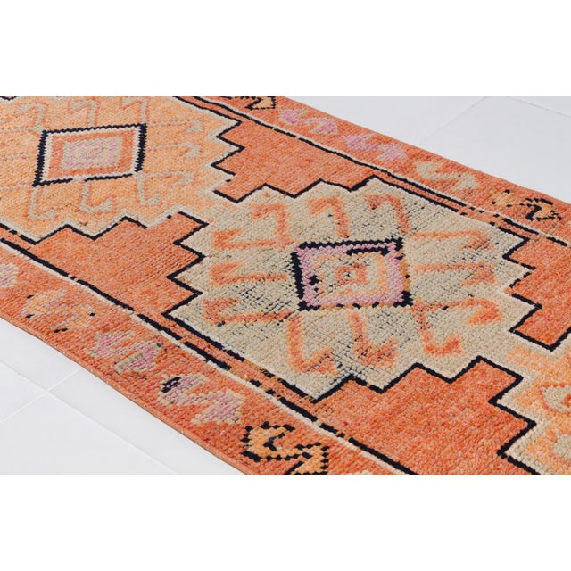 1950s Vintage Handknotted Oushak Runner For Sale - Image 5 of 10