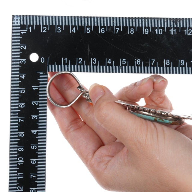 Metal Huge Adam Fierro Mestizo sterling, turquoise, spiny oyster turtle pendant For Sale - Image 7 of 8