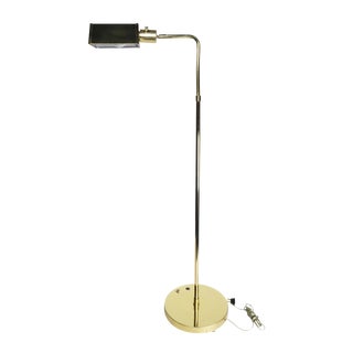 Vintage Brass Pharmacy Floor Lamp For Sale