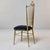 Mid-Century Modern Italian Brass High-Back Chiavari Side Chair With Cast Wing Crest For Sale - Image 3 of 9