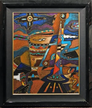 Neal Doty Queen Mixed Media Board Original Hand Signed Art