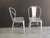 Pair of modern chairs in wrought Iron. Can be used indoors, or as garden furniture.