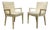1980s Karl Springer Goatskin JMF Captains Arm Chairs For Sale