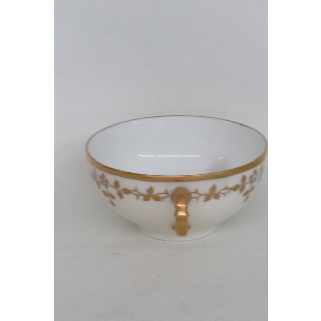 White Mid 20th CenturyJWH Bavaria Fine Porcelain Tea Cup White With Gold Gilt Rim and Florals For Sale - Image 8 of 12