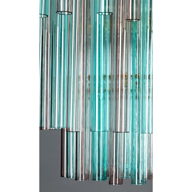 Mid-Century Modern Vintage Italian Glass Chandelier by Venini, 1964 For Sale - Image 3 of 14