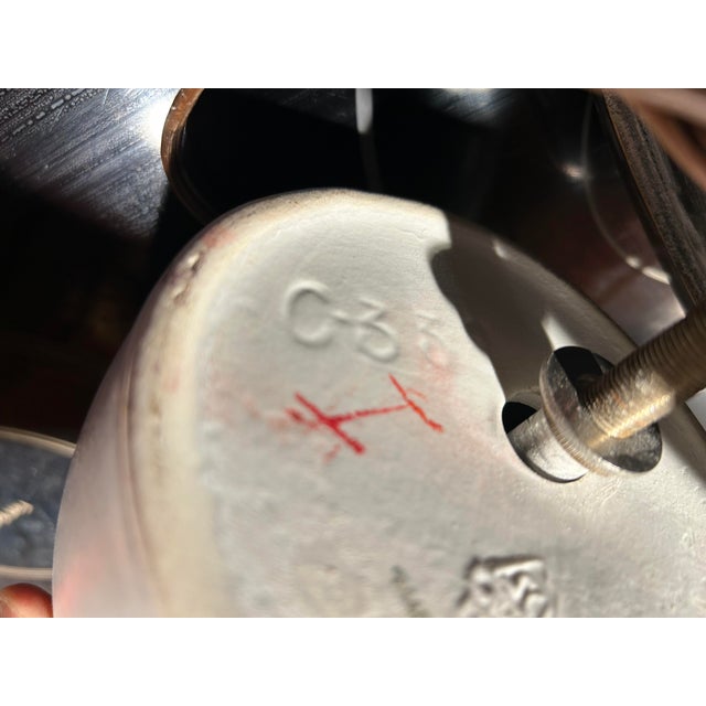 Antonia Campi Mid 20th Century Antonia Campi Pottery Lamp s.c.i. Laveno Italy Portalampada Mid Century Modern For Sale - Image 4 of 15