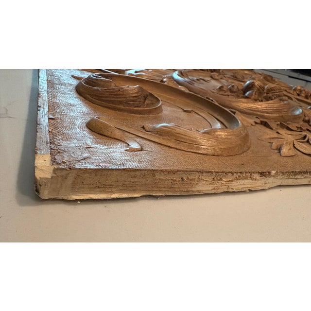 Stunning 19th Century French Painted Plaster Relief Panel, Louis XVI For Sale - Image 9 of 11
