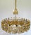 Mid-Century Modern C.1970's Gaetano Sciolari Design for Palwa of Germany(Mfr.) - Geometric Gilt Gold Plated Over Brass & Crystal Prism Chandelier For Sale - Image 3 of 18