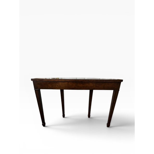 Maitland - Smith Maitland-Smith Tooled Leather Console Table For Sale - Image 4 of 11