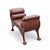 Traditional 20th-C. Empire Regency Style Carvec Mahogany and Leather Bench Ottoman For Sale - Image 3 of 8