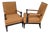 Jacobean Louis XIII Style Bobbin Turned Lounge Armchairs Ebonized Nailhead Pair For Sale