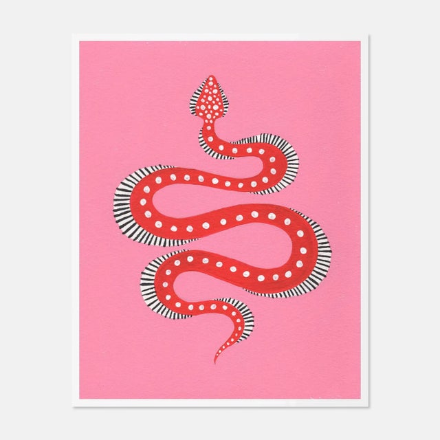 Contemporary Raspberry Tart by Willa Heart in White Frame, Small Art Print For Sale - Image 3 of 3