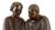Art Deco 20th Century Reading Monks Sculpture in Bronze For Sale - Image 3 of 10