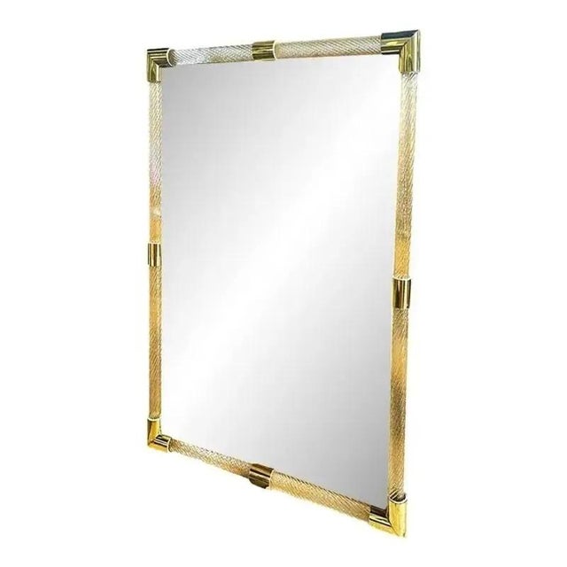 Contemporary Italian Venetian Torchon Murano Glass Wall Mirror by Simoeng for Simoeng For Sale - Image 3 of 4