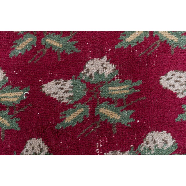 Turkish Antique Medallion Taupe Rug - c. 1880 Pomegranate Design For Sale - Image 4 of 9
