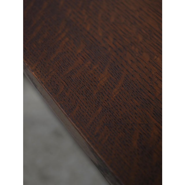1900 - 1909 Stickley Antique Arts & Crafts Mission Oak Table For Sale - Image 5 of 15