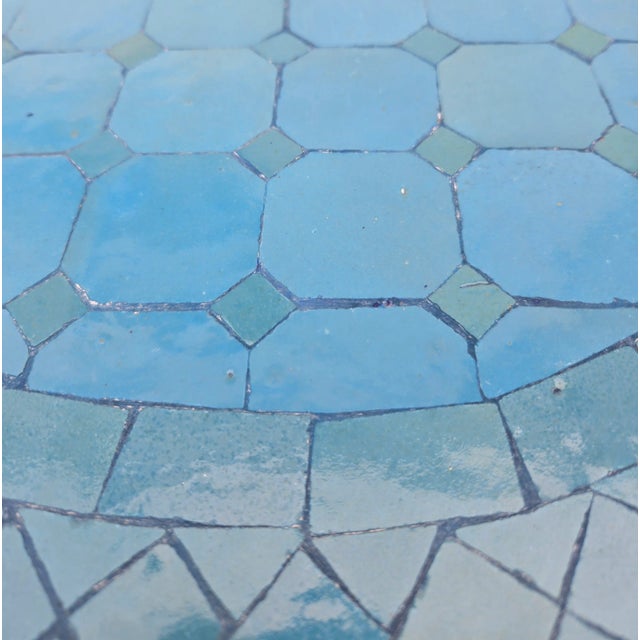 20" Moroccan Turquoise Mosaic Table For Sale In Orlando - Image 6 of 8