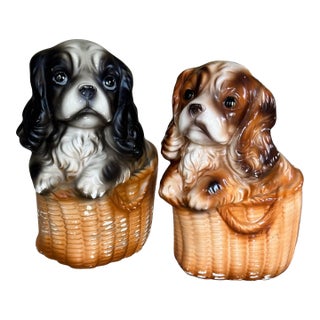 Made in Japan Mid-Century King Charles Spaniel Figures - A Pair For Sale
