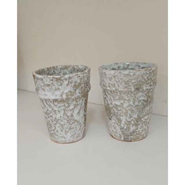 Ceramic Set of 6 Moroccan Porcelain Cups For Sale - Image 7 of 10