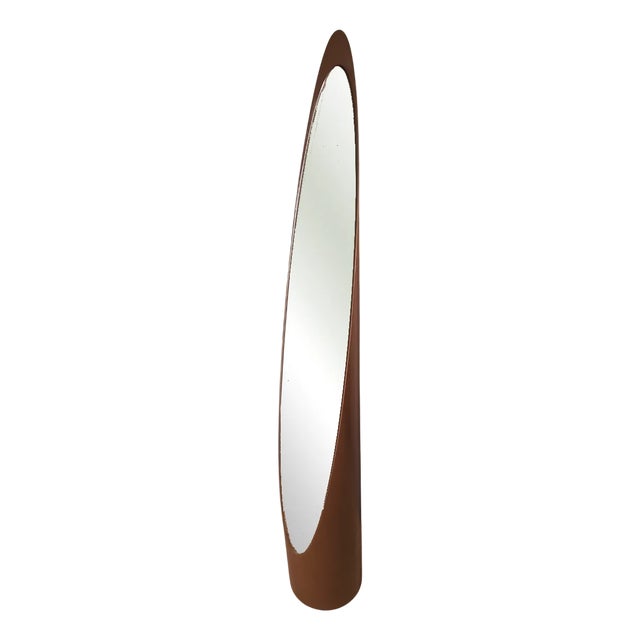 Unghia Floor Mirror in Brown Plastic, 1970s For Sale