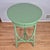 Early 20th Century Celery Green Painted Wicker Oval Sofa Console Table Desk Vanity For Sale In Washington DC - Image 6 of 11