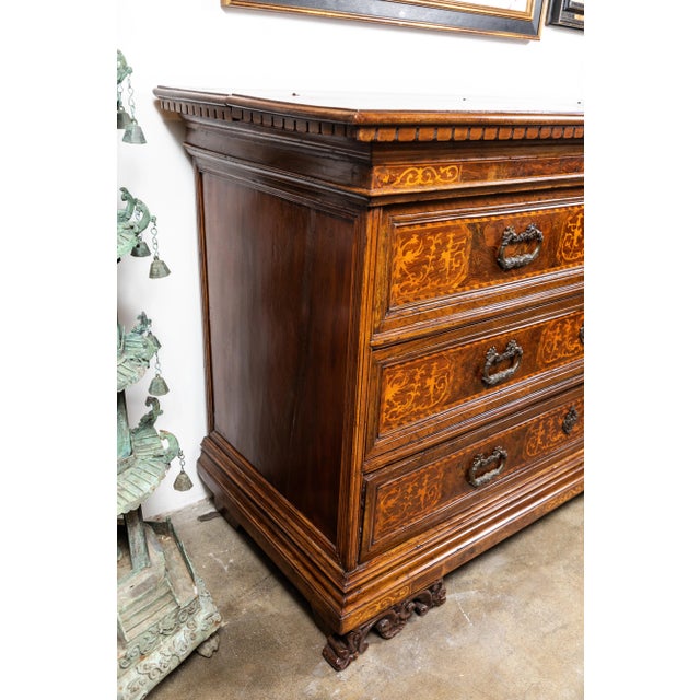 Unique, Flip-Top, Inlaid Italian Commode For Sale - Image 9 of 9
