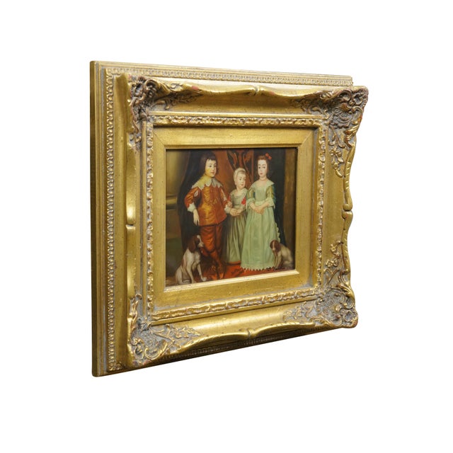 Realism Late 20th Century Charles II James Duke of York Princess Mary Oil Painting Van Dyck Henry Stone For Sale - Image 3 of 11