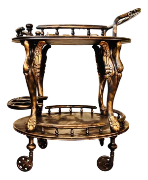 Vintage Serving Trolley Serving Side Table on Wheels