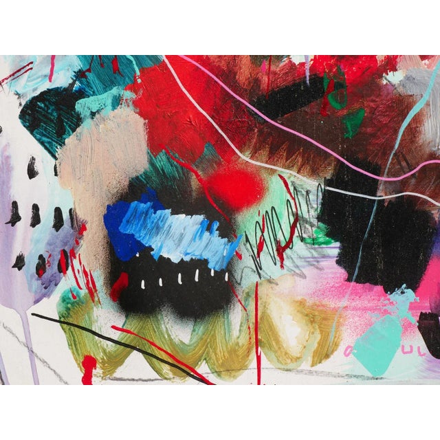 2022 "Jazz Study Volume Three" Colorful Abstract Mixed Media Painting by David Hardaker For Sale - Image 10 of 13