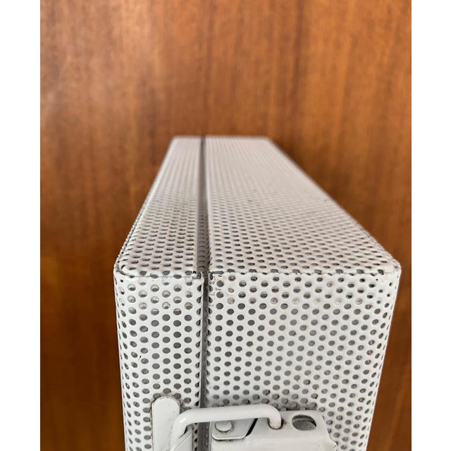 Postmodern White Perforated Metal Briefcase, 1980s For Sale - Image 13 of 18