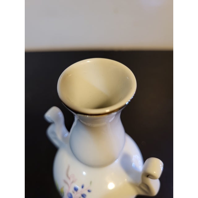 1960s Vintage Hollohaza Hungary Miniature Porcelain Vase For Sale - Image 5 of 14