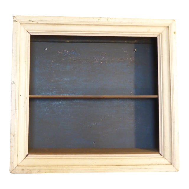 Vintage Rustic Whitewashed Hanging Shelves For Sale