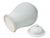 Ceramic White Monochrome Round Relief Floral Motif Ceramic General Temple Jar For Sale - Image 7 of 14