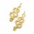 Massive snake earrings. Massive Snake earrings with citrines in opened mouth. Snake silver earrings. Long snake earring....