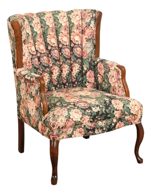 Queen Anne Style Channel Back Armchair