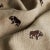 Schumacher Sample - Schumacher x Marie-Chantal Buffalo Embroidered Linen Fabric in Natural For Sale - Image 4 of 4