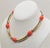 1970s Vintage 1970s Signed Napier Goldtone & Orange Bead Necklace For Sale - Image 5 of 8