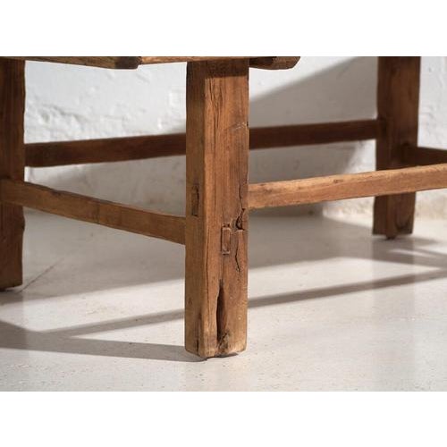 Low Antique Chinese Qing Dynasty Kang Table in Pine For Sale - Image 3 of 9