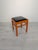 Vintage Orange Pouf in Black Faux Leather, 1950s For Sale - Image 3 of 12