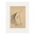 Vintage Mid-Century Abstract Figure Drawing From France With Mat For Sale