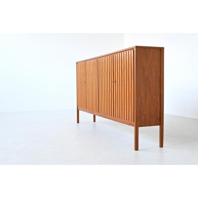 Brown Symmetric Highboard in Walnut by Leo Bub for Bub Wertmöbel, Germany, 1960 For Sale - Image 8 of 18