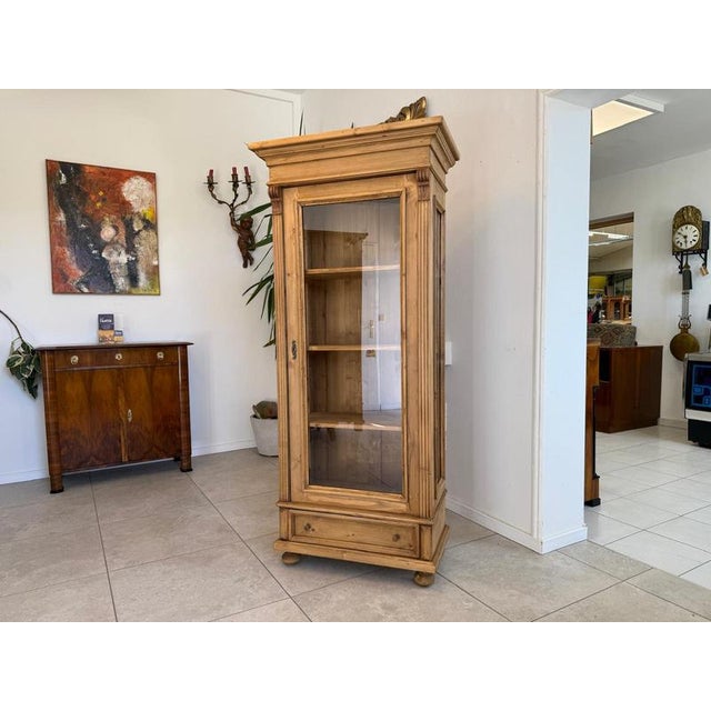 Rustic Display Cabinet with Glass For Sale - Image 12 of 12