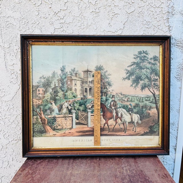 Late 1900s N Currier Framed Lithograph: "American Country Life May Morning" Reproduction For Sale - Image 18 of 18