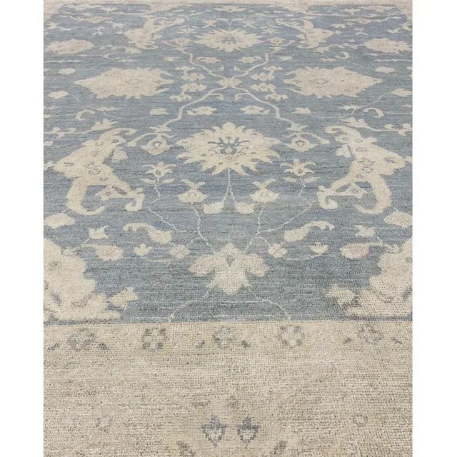 Textile Handwoven Oushak Style Area Rug 8’0″ X 9’7″ For Sale - Image 7 of 10
