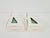 Vintage Triangular Conical Wall Sconces in Green Frosted Glass from Lumal-It, 1990s, Set of 2 For Sale - Image 12 of 16