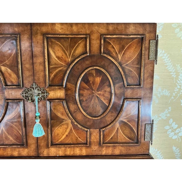 Brown Jonathan Charles William & Mary Style Secretary Cabinet For Sale - Image 8 of 17