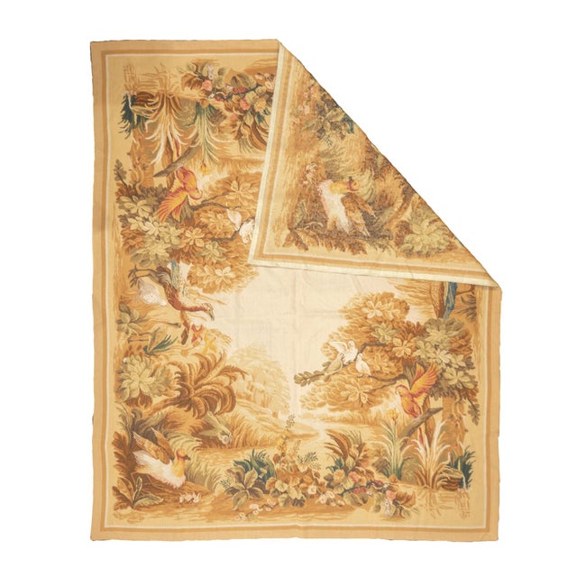 French Aubusson Design Rug 8'0" x 10'0". Usually English or French, often with repeating allover designs executed with...