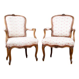 Pair of Antique French Armchairs For Sale