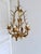 French Gilt and Silvered Tole Leaf 5-Light Chandelier, 1960s For Sale - Image 6 of 16